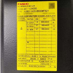 FANUC A06B-1420-B900 # Moteur d'axe F621 PLC - Product Image 2