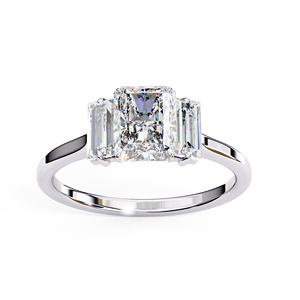 Bague de fiançailles pour femme en or massif 18 carats avec diamant de laboratoire taille brillant certifié IGI, plaqué rhodium, modèle de luxe VBR JEWELS - Product Image 3