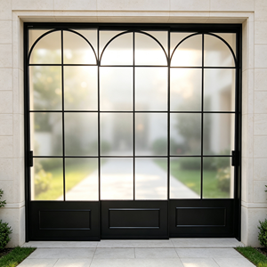 Porte coulissante en verre noir en aluminium imperméable Deioux avec isolation thermique pour appartement, prix de gros direct usine - Product Image 1