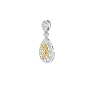 Offre Spéciale 18K solide blanc jaune or brillant coupe diamant naturel serrure pendentif Unique Vintage Design bijoux fins pour les femmes - Product Image 3