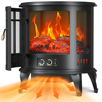Cheminée électrique de bureau télécommandée à succès avec chauffage PTC, poêle en céramique, flamme LED et thermostat FP203C