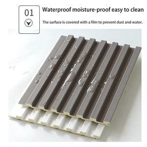 Paneles de pared impermeables modernos WPC para comercio y uso doméstico Fondo y paredes divisorias - Product Image 4