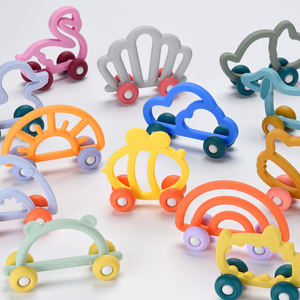 Nhà Máy Bán buôn Silicone bé Kid xe đồ chơi bé Montessori Đồ chơi xe hơi cho trẻ mới biết đi hữu cơ mọc răng - Product Image 4