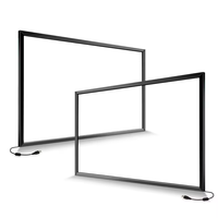 Écran tactile infrarouge de 19 pouces, 27 pouces, 32 pouces, 43 pouces, 65 pouces, 75 pouces, port USB de superposition de cadre d'écran tactile pour moniteur tactile, produit d'usine bon marché