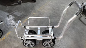 Gerobak alat Platform <span class=keywords><strong>Dolly</strong></span> gerobak kebun dorong Aluminium - Product Image 3