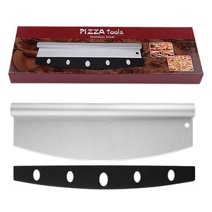 Couteau à pizza en acier inoxydable de 14 pouces, roulette à pizza, coupe-pizza avec housse de protection - Product Image 2