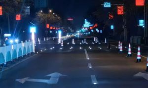 Алюминиевый 6-светодиодный-алюминиевый-Солнечный-дорожный-маркер, солнечный дорожный стержень, мигающий дорожный отражатель Ip 68 тротуаров - Product Image 6