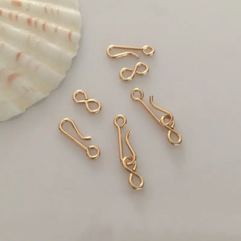 900544 high quality 14k gold filled connector ending clasps findings for jewelry