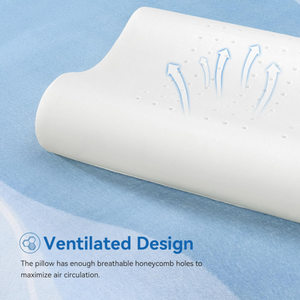 Ergonomic Wave <strong>Pillow</strong> with Dual Height Options Breathable Memory <strong>Foam</strong> Customizable for All Sleepers - Product Image 4