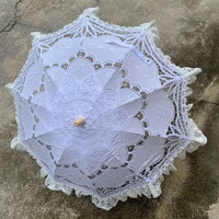 Parapluie artisanal en dentelle avec armature en acier, mini Lolita, style européen, accessoire de voyage, de photographie de mariage et de danse