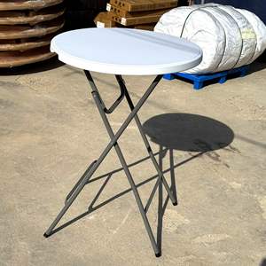 Tables de bistro haut de gamme <span class=keywords><strong>Table</strong></span> de bar à cocktails <span class=keywords><strong>pliante</strong></span> portable en plastique HDPE pour la location de fêtes, <span class=keywords><strong>Table</strong></span> de bar ronde - Product Image 3