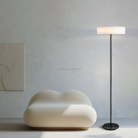 Lampadaire LED noir et blanc pour chambre à coucher, salon, étude, lampe d'étude de personnalité