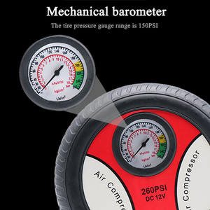 Portable filaire DC 12V voiture compresseur d'air Mini poche Cigarette éclairage universel pointeur affichage voiture pneu gonfleur - Product Image 5