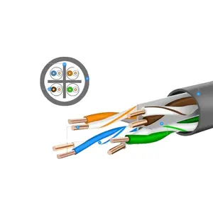 내구성 cat6a 케이블 Rj45 커넥터 cat6a CCA 컨덕터 cat6a 신호 연결 용 전원 케이블 UTP cat6a 케이블