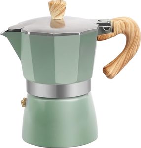 Cafetière Moka en aluminium poli de style italien classique, 1/3/6/9/12 tasses, pour cuisinière, expresso - Product Image 1