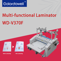 WD-V370F Nouvelle Plastifieuse de Bureau Semi-Automatique à Chaud et à Froid, Largeur 370 mm, Équipement de Post-Pressage pour Plastification