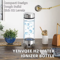 Générateur d'eau hydrogénée électrique portable, bouteille en verre, bouteille d'eau électro-ionisée, eau riche en hydrogène, utilisation domestique sur table
