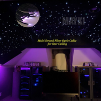 Cable de Fibra Óptica Multifilar con Iluminación de Extremos para Techo de Estrellas, 25 Hilos, Iluminación de Fibra Óptica para Piscina