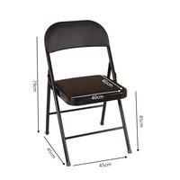 Chaise de bureau pliante ergonomique portable en cuir PU souple, personnalisable, pour usage commercial et extérieur