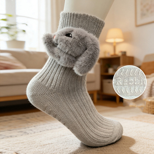 Calcetines de Invierno de Alta Calidad, Transpirables, con Diseño de Animales, Tejido de Punto, Calcetines Navideños Lindos con Dibujos Animados - Product Image 1