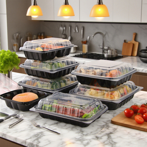 6*6 dùng một lần takeout Hộp Ăn Trưa kiểu Mỹ bánh hamburger và salad hộp dày thực phẩm cấp thức ăn nhanh Hộp Ăn Trưa - Product Image 5