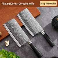 Japanische profession elle runde schwarze Holzgriff Premium 40Cr Damaskus Stahl Küchenmesser Set Kaufen für Restaurant
