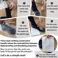 Chaussettes imperméables Wudhu pour la prière musulmane, chaussettes d'ablution respirantes à 3 couches, chaussettes islamiques imperméables, logo personnalisé OEM, vente en gros