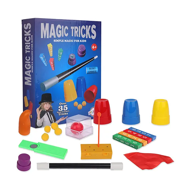 35Pcs Children's Science Toys Beginners Magic Performance Wands Games Prop Toys Magic Tricks