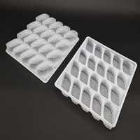 Emballage alimentaire en plastique PET jetable à vente chaude, conteneur rectangulaire, plateau à dumplings, Emballage Alimentaire