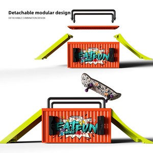 <span class=keywords><strong>Skatepark</strong></span> créatif pour doigts avec rangement, modèle en érable canadien, accessoires de <span class=keywords><strong>skateboard</strong></span> pour enfants, jouet de collection - Product Image 1