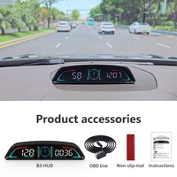 2025 Venta Caliente Medidor Universal OBD2 para Coche, Pantalla HUD Multifunción de Velocidad y Temperatura del Agua B3, Velocímetro Electrónico Automotriz