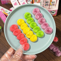 Sucettes colorées fantaisie en forme de bâtonnets longs, saveur fruitée, vente en gros, logo personnalisé, collation pour enfants, bonbons durs