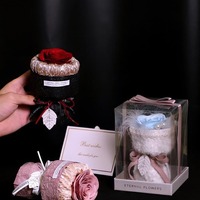 Groothandel Geconserveerde Zeep Bloem Tulp Effen Getextureerde Bloemen Boeket Verpakt In Garen Voor Huisdecoratie Of Vakantie Cadeau