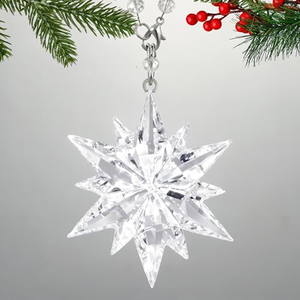 New Arrivals Transparent Xmas <b>Snowflake</b> <b>Decoration</b> Merry Christmas Tree Acrylic Pendant - Product Image 1