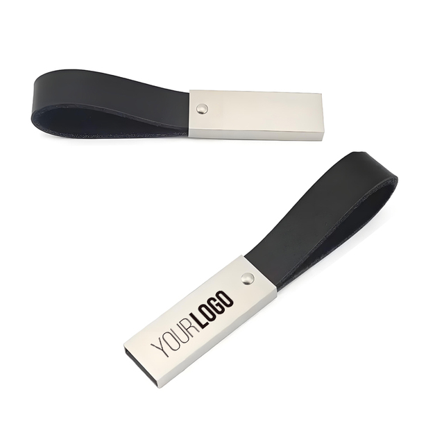 Custom logo PU Leather Promotional USB Flash Drive with Keychain 3.0 USB Thumb Drive 128GB, 64GB 2.0 32GB 16GB 8GB Pen Drive