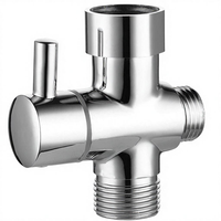 Robinet de séparation d'eau en laiton chromé à ouverture rapide, trois voies, 4/6 sorties, pour douche/salle de bain, facile à installer