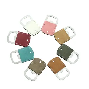 Sublimation Bottle Opener New Arrival Sublimation Blank Stainless Steel Bottle Opener With Leather