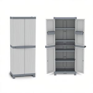 Armario de Dos Puertas con Estantes Ajustables para Almacenamiento y Organización - Product Image 2