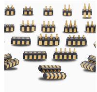 Connecteur Pogo-pin à montage latéral SMD 4 pôles, contact de charge à ressort plaqué or pour antenne, connecteur de charge étanche