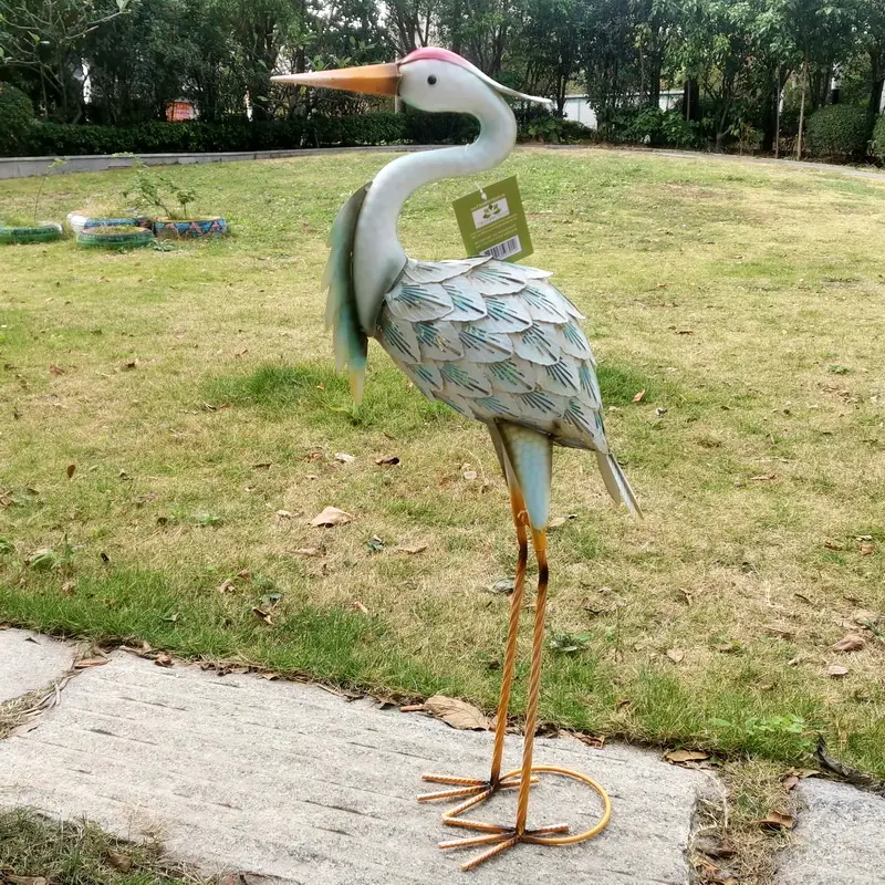 outdoor decorative crane metal birds art Garden Sculpture