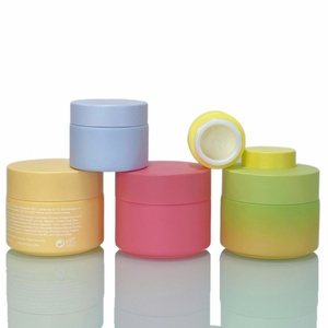 Custom Face Glass Cream <b>Jar</b> Opal Milky White 20ml 30ml 50ml 100ml Opaque Yellow pink <b>Empty</b> Luxury Glass Cosmetic <b>Jar</b> - Product Image 3