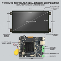 Untuk Layar Panel Mount LED Backlit IPS Full HD 1920x1080 7 Inci dengan Antarmuka EDP Kecerahan 300 Cd/m.