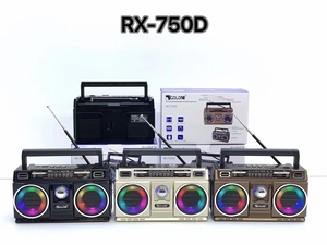 RX-750D mới Retro đài phát thanh loa răng xanh với 9 loại đèn Disco đài phát thanh SW AM FM Máy nghe nhạc ghi USB TF âm nhạc piaye - Product Image 5