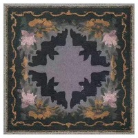 Tapis de Mahjong Tufté Antidérapant, Design Bohème Vintage, Tapis de Table Carré pour Jeu de Mahjong, Jeu de Cartes et Décoration Intérieure