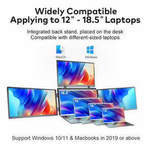 Super Large Screen 18.5 inch Laptop screen <b>Extender</b> Quad Portable Monitor 1 Cable for 3 Display LCD Portable Monitor For Travel - Product Image 5