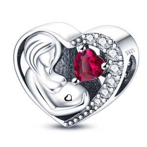 Pendentif Cœur en Zircon Argenté Chaud pour la Fête <span class=keywords><strong>des</strong></span> Mères, Ensemble de Bijoux DIY, Finition Plaqué Or Rose, Accessoires Unisexe Originaux - Product Image 3