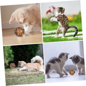 Jouets à mâcher pour chat tressés à la main, en forme de puzzle, de boule à la menthe et de grappe de vigne argentée, tailles petite, moyenne et grande - Product Image 6