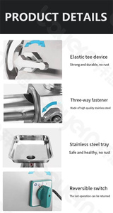 Commercial Stainless Steel Meat Grinder Meat Mincer Meat Processing Machinery - Product Image 3
