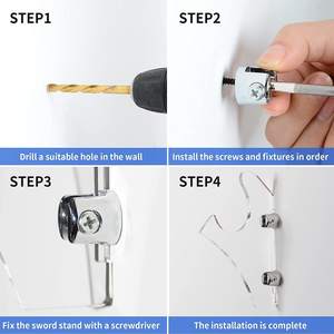 Support <span class=keywords><strong>mural</strong></span> horizontal pour sabre laser en acrylique moderne, écologique et poli, hauteur de 10 à 15 cm pour <span class=keywords><strong>katana</strong></span> de samouraï - Product Image 5