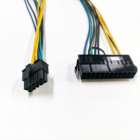 Câble d'alimentation PSU personnalisé 10 broches vers 24 broches 12V en cuivre étamé, 20cm, isolation PVC, faisceau de câbles d'adaptateur d'alimentation pour ordinateur